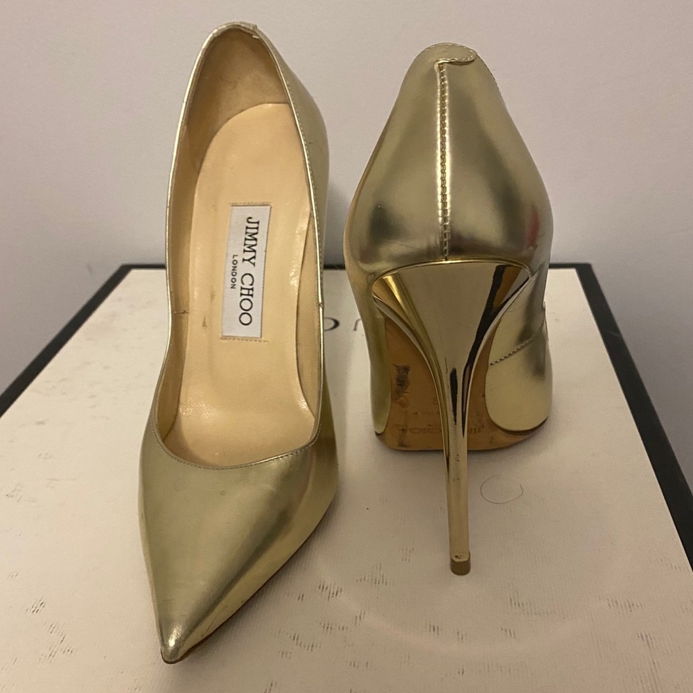 Jimmy Choo Gold Anouk Pump